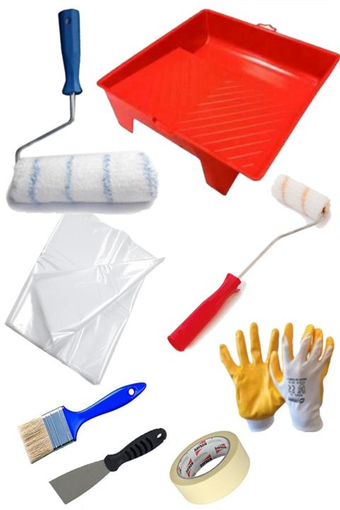 FırsatYapıMarket Duvar Boya Seti Badana Seti Boya Fırça Set Boyacı Set Boya Rulosu