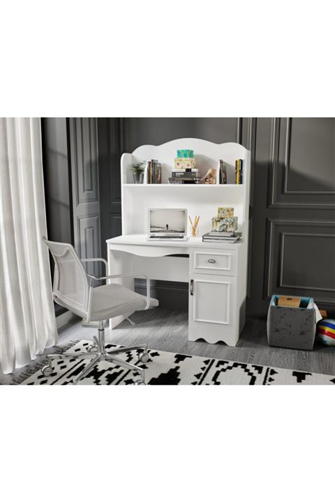 Baby Darling %100 Mdf Lisa Çalışma Masası Beyaz (ÜST ÜNİTE DAHİL)