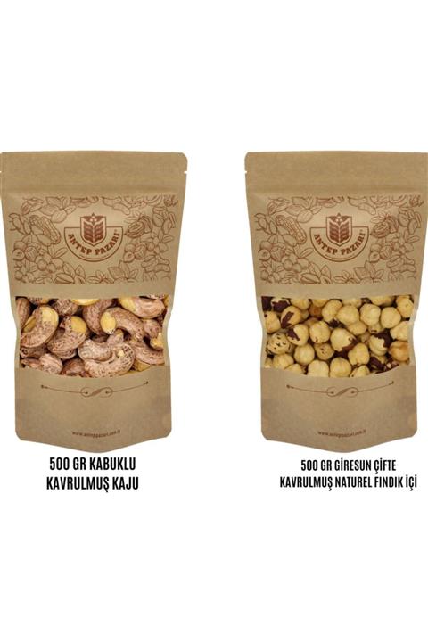 Antep Pazarı Kabuklu Kaju 500 Gr Giresun Çifte Kavrulmuş Fındık (naturel) 500 Gr