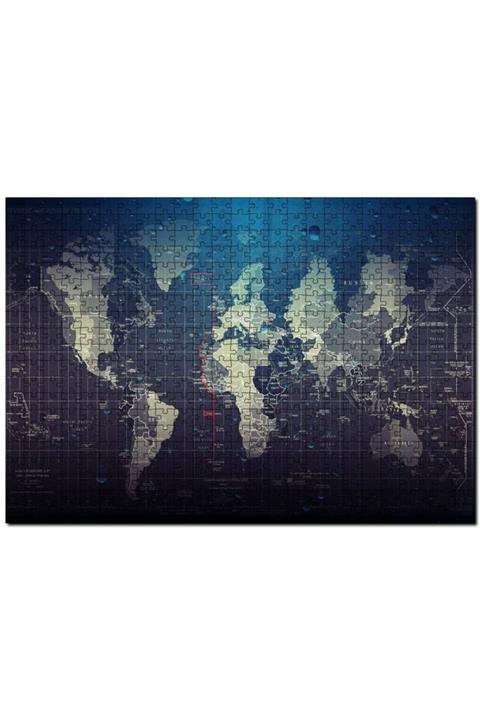 Cakapuzzle Dünya Haritası Ve Yağmur Damlaları 500 Parça Puzzle Yapboz Mdf (ahşap)