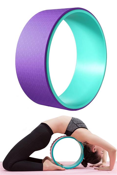 Jet Yoga Wheel Yoga Halkası Yoga Tekerleği Pilates Ve Yoga Balance Mor-yeşil