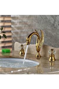 OEM Banyo Lavabo Bataryası Kuğu Altın Dore Ankastre Gold Yeni 5 Yıl Garantili