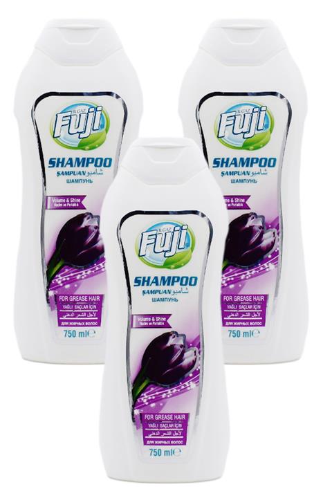 FUJI 3'lü Yağlı Saçlar Için Şampuan 750 Ml Hacimli Ve Parlak Gösteren Şampuan Sönük Saçlara Arındırıcı