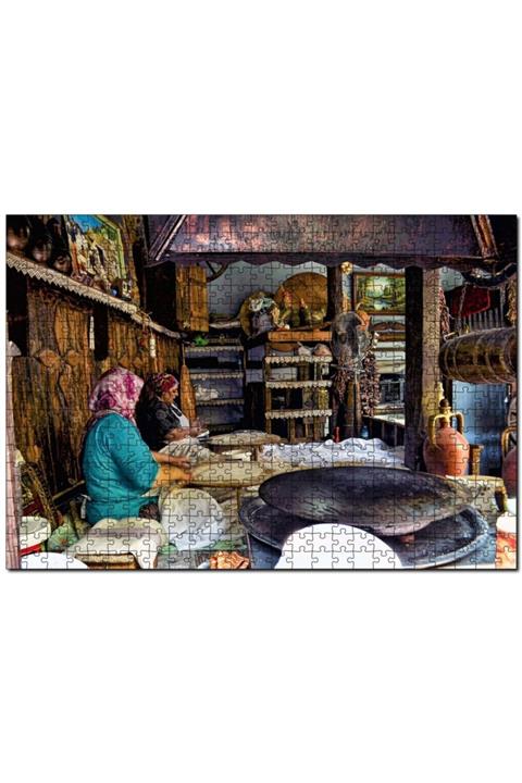 Cakapuzzle Sacda Ekmek Yapan Kadınlar 500 Parça Puzzle Yapboz Mdf