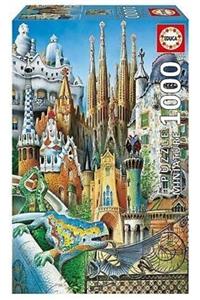 EDUCA Puzzle 1000 Parça Collage Gaudı