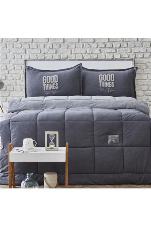 Karaca Home Softy Gri Tek Kişilik Cotton Comfort Set