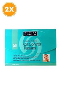 BEAUTY FORMULAS Oil Control Tissues Makyaj Temizleme Mendili 50 Adet X2 Adet