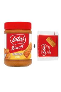 Lotus Biscoff Crunchy Spread Sürülebilir Bisküvi Kreması 380 gr + Biscoff Bisküvi 125 gr