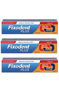 Fixodent Fıxodent Plus 40 G Diş Protez Yapıştırıcı Krem 3'lü Paket