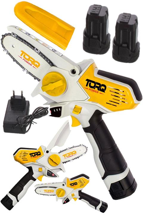 TORQ POWER Çift Akülü Özel Çantalı 1800 Şarjlı Ağaç Kesme & Budama Makinesi