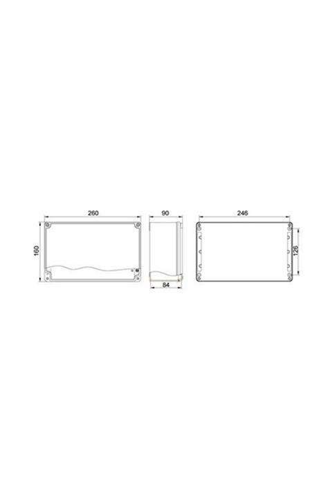 Mete Enerji 160x260x90 Alüminyum Buat Menteşeli-met-enr