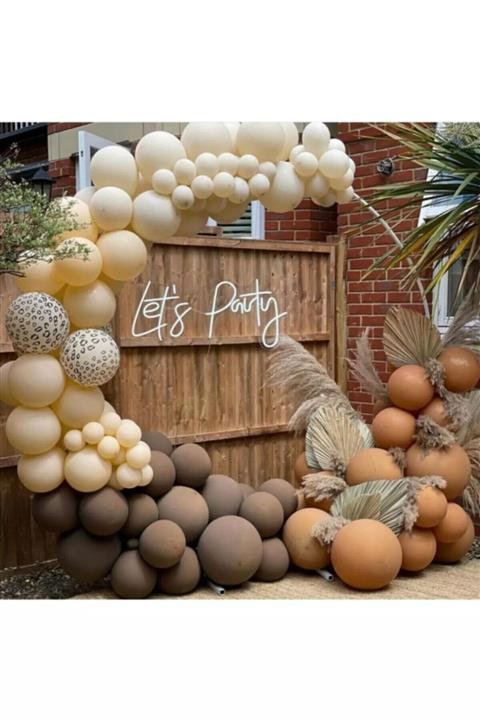 Party City Özel Gün Makaron Pastel Balon Zinciri