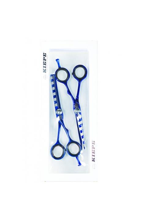 Kiepe 282 Saç Kesim Makas Ve Ara Makası Seti (mavi Makas Seti) 5.5 Numara