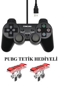 ELDEST Concord Titreşimli USB Kablolu Joystick Gamepad Oyun Kolu Pc Bilgisayar Laptop Uyumlu