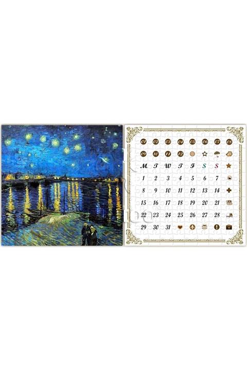 Pintoo Yıldızlı Gece Van Gogh 200 Parça Takvim Puzzle /
