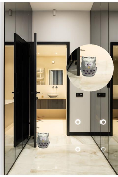 Saban Dekoratif Nem Giderici Kapı Ve Pencere Stoperi Gri Baykuş