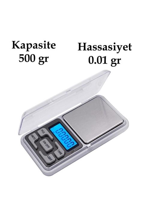 GOLD SRC Dijital Hassas Elektronik Cep Terazi Tartı 500 Gr 0.01 Gr Hassasiyet