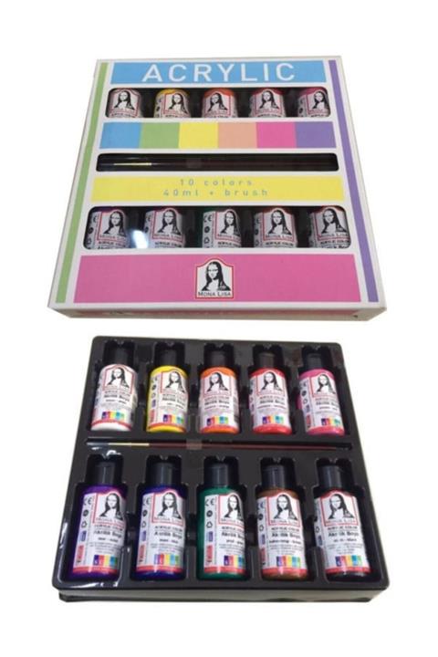 Südor Mona Lisa Akrilik Boyal Seti 10 Renk 40 ml