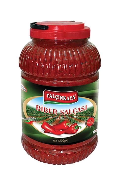 Yalçınkaya Biber Salçası Acı  Net 4200 Gram