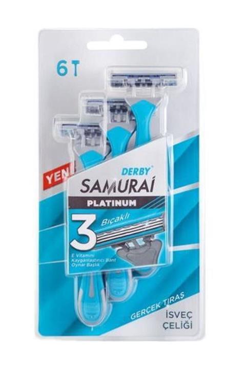 HAYATINIZI KOLAYLAŞTIRIN Samurai Platinum 3 Bıçaklı Saplı Tıraş Bıçağı 24'lü