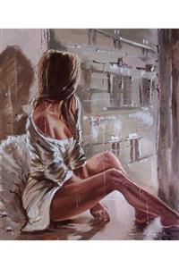 MARCEL SANAT Modern Kız Elmas Mozaik Tablo (48x56)