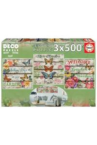 EDUCA Country Garden Puzzle  3'lü 500 Parça