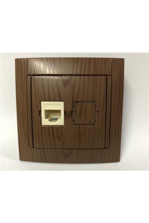 Simon Electric Simon 34 Ceviz Tekli Nümeris Telefon Prizi