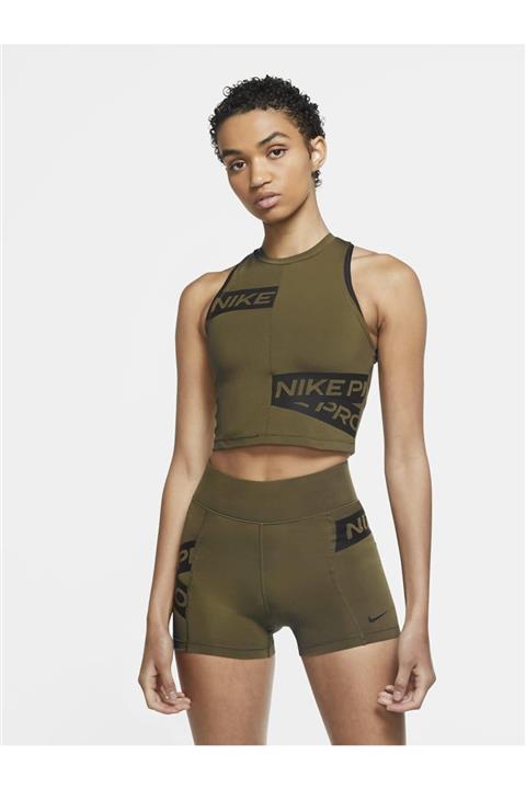 Nike Yeşil Pro Grafikli Kadın Spor Atlet