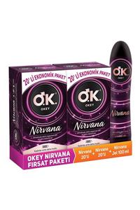 Okey Nirvana Prezervatif 40'lı + Okey Nirvana Uyarıcı Jel 100 ml