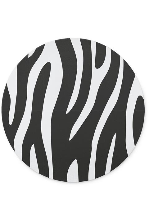 WuW Zebra Desenli Kaymaz Taban Yuvarlak Mouse Pad