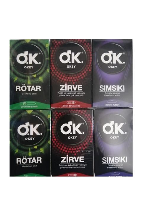 Okey 60 Lı Karışık Set (20 Adet Rötar+20zirve+20sımsıkı)