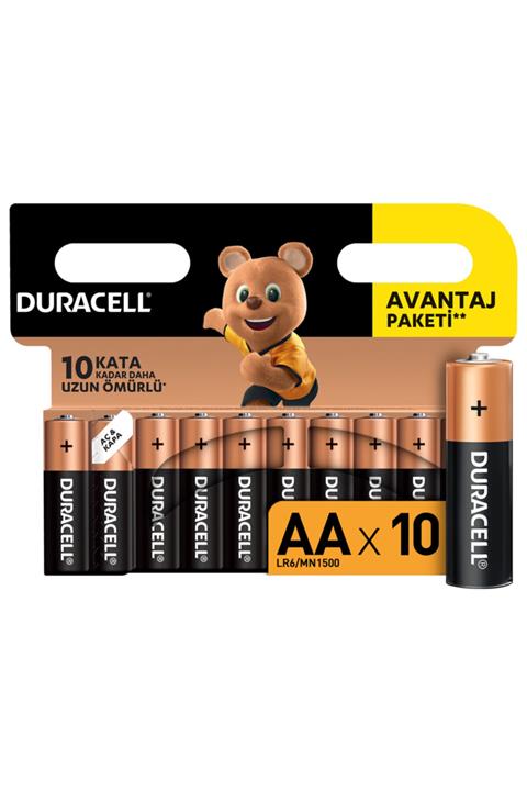 Duracell Alkalin Aa Kalem Piller 10’lu Paket
