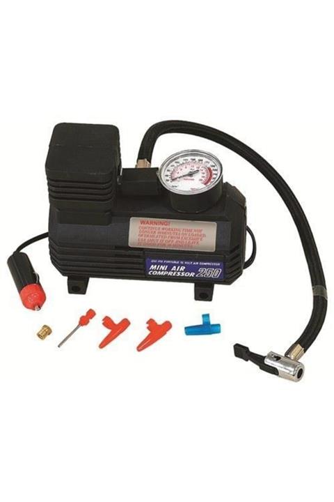 Hanedanev Autokit Mini Hava Kompresörü Saatli 12 V 250 Psı