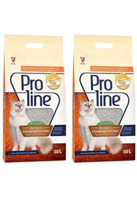 Pro Line Portakal Kokulu İnce Taneli Kedi Kumu 10 lt x 2 Adet