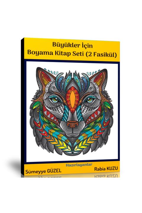 Enine Boyuna Eğitim Büyükler Için Boyama Kitap Seti (2 Fasikül Kitap)