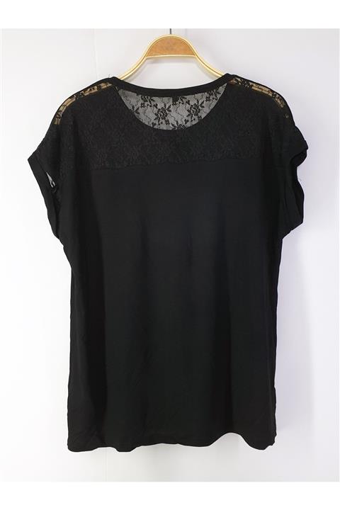 MERİCEY Kadın Siyah Büyük Beden Tişört