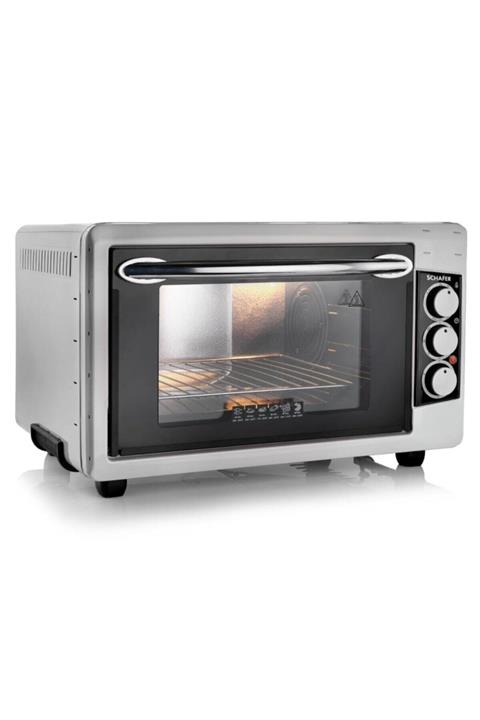 Schafer Gri Backofen Çift Camlı Mini Fırın