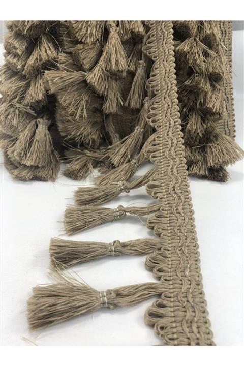 Hobigram Açık Kahve Topuzlu Saçak Püskül