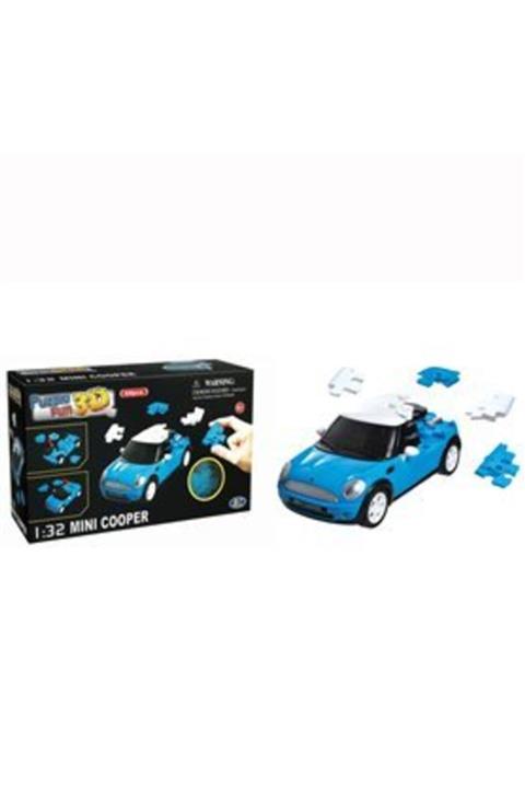 Giftpoint 3d Puzzle Araba Mini Cooper Mavi 64 Parça