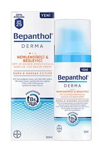 Bepanthol Derma Nemlendirici &Besleyici SPF 25 Günlük Yüz Kremi 50ML l Provitamin B5 Bakım Kompleksi