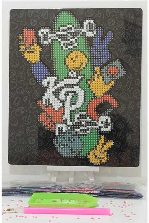 MENTAŞ Boncuklu Taşlı Mozaik Elmas Goblen Pano Tablo Resim Puzzle Dıamond Paıntıng 21x25- Kaykay Modeli