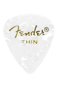 FENDER Premium Celluloid Picks White Moto Thin 1 Adet Pena 351