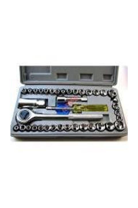 Aiwa 40 Parça Cırcırlı Lokma Takımı Anahtar Seti Tornavida Çantalı