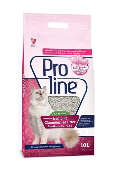 Pro Line Doğal Topaklanan Baby Powder Kokulu Kedi Kumu 10 lt