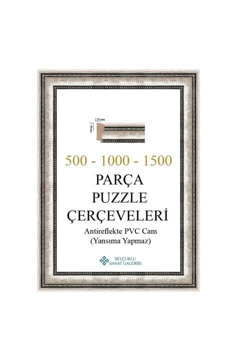 Selçuklu Sanat Puzzle Çerçevesi 48 Mm 68x96 Cm (2000'lik) Gümüş