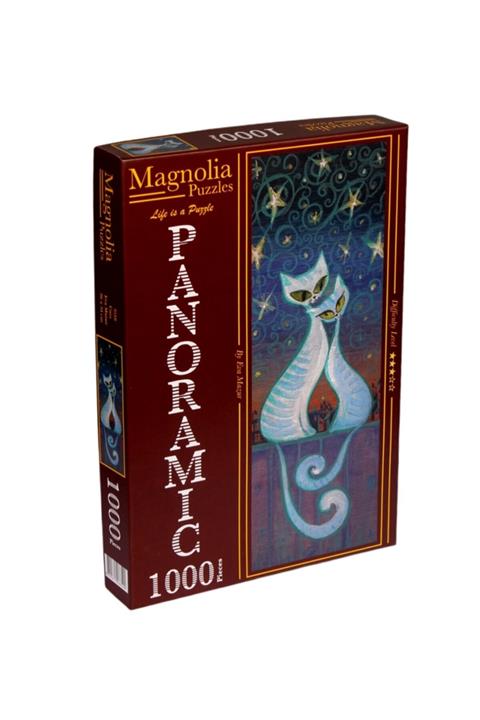 Magnolia Puzzle - 1000 Parça Panoramik Puzzle - Kediler - Cats - 3518