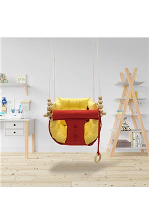Özlem eylem Kurt astariaart Kırmızı Sarı Kombin Puffy Swing Salıncak