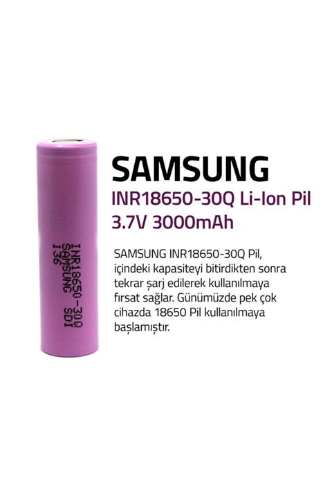 Sailteknoloji Samsung Inr18650 30q 3000 Mah Li-ion Şarj Edilebilir Pil