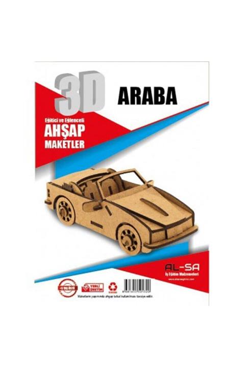 Swallow 3d Ahşap Araba Maketi Eğitici Öğretici Puzzle Maket Araba Maketi