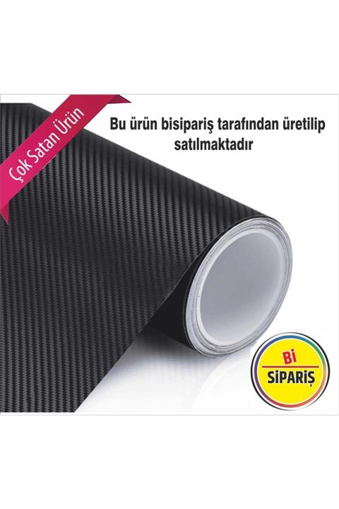 Avery Dennison Sticker Siyah Karbon Kaplama Folyo - Hava Kanallı Süper Ürün 40cm X 152cm